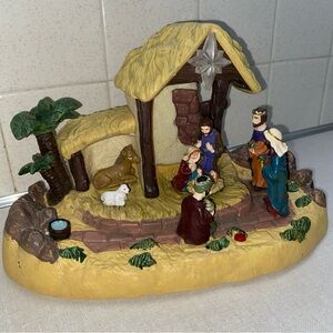 Vintage GEMMY Nativity Scene LIghts-Up & Tells Christmas Story Birth of Jesus